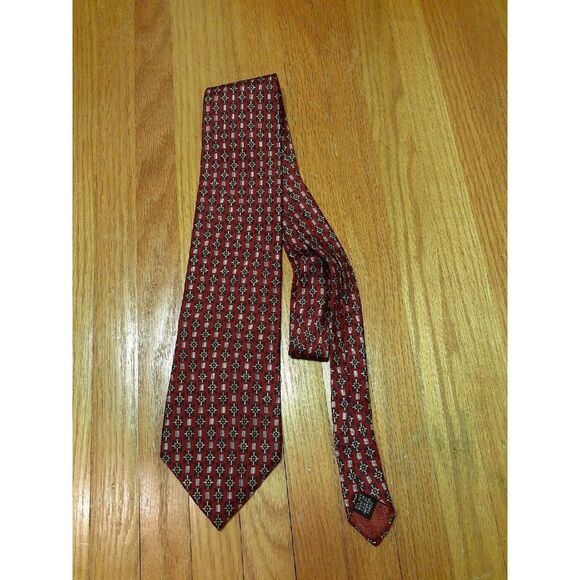 Harbour Classics nautical Silk tie red navy gold office formal business - Picture 1 of 3